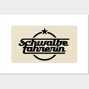 Simson Schwalbe Driver / Schwalbefahrererin (black) Posters and Art